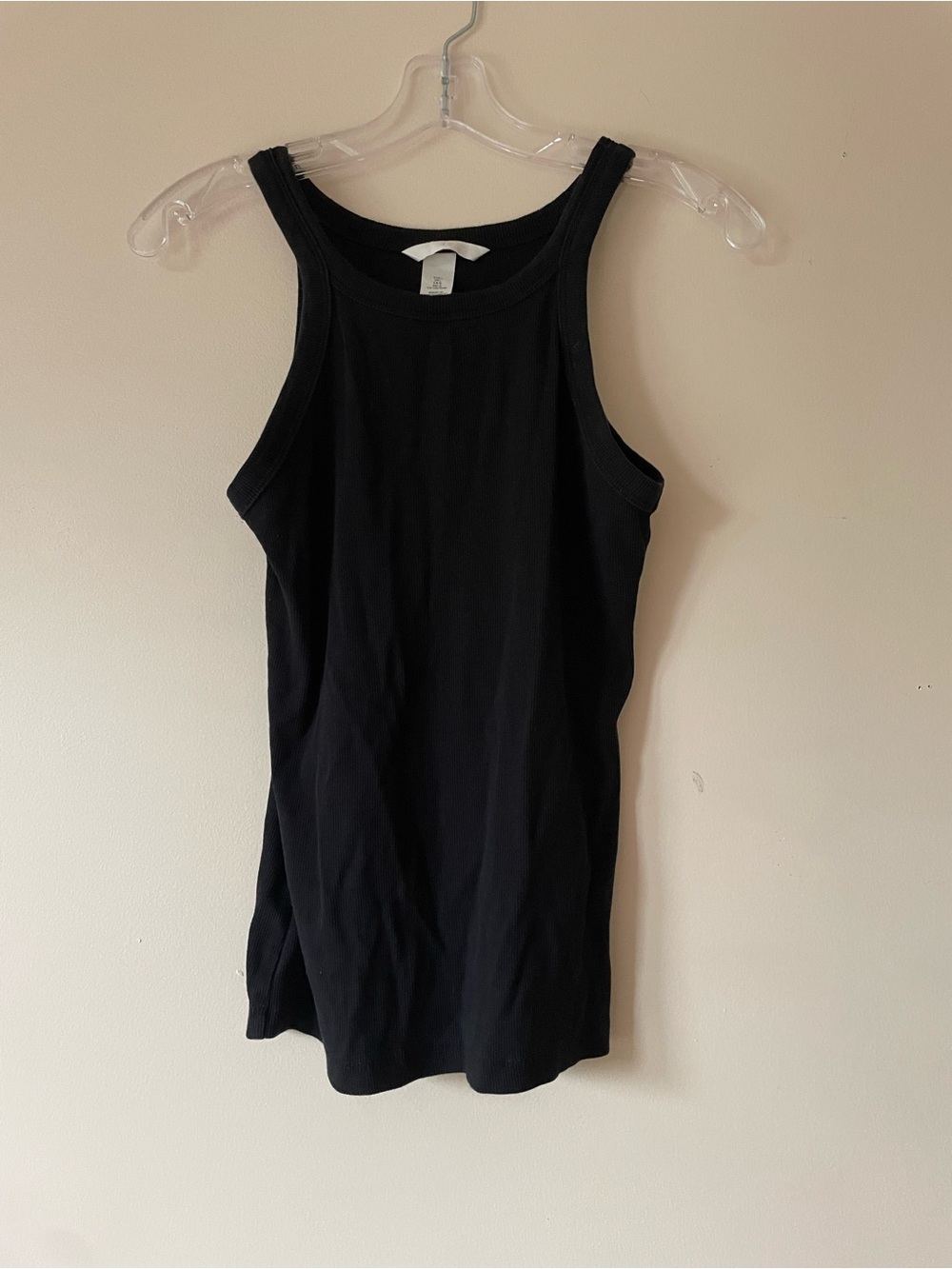 H&M Black Ribbed Scoop Tank Top